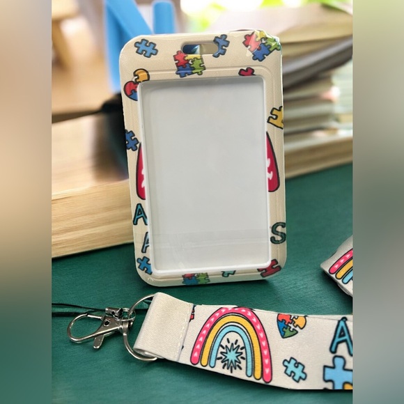 Autism Awareness Lanyard & ID Badge Holder NWOT - Picture 5 of 6